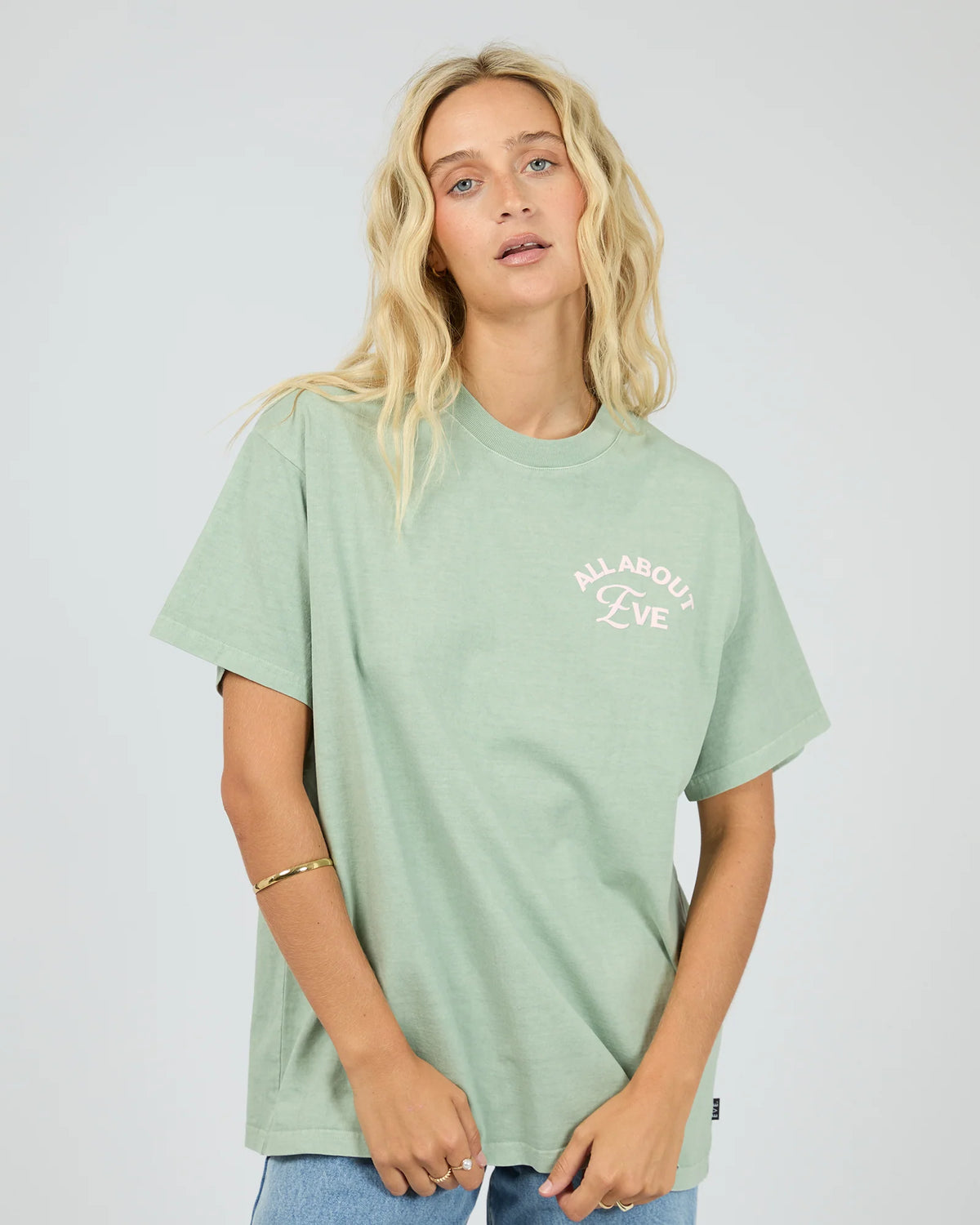 ALL ABOUT EVE - Matcha Club Relaxed Tee - SAGE