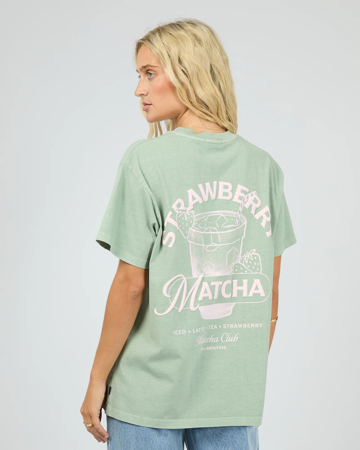 ALL ABOUT EVE - Matcha Club Relaxed Tee - SAGE