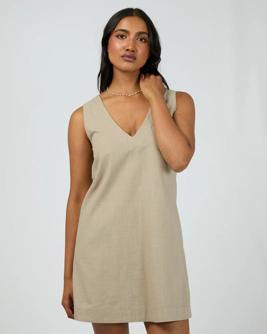 ALL ABOUT EVE - Essential Mini Dress - Stone