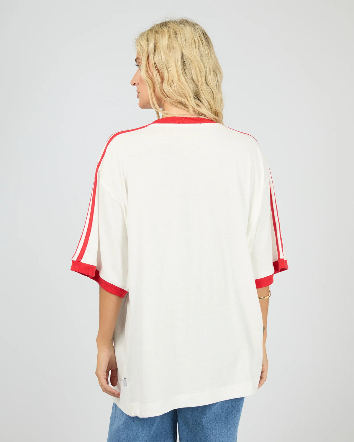 ALL ABOUT EVE - Zulu Panel Oversized V Neck Tee Vintage White