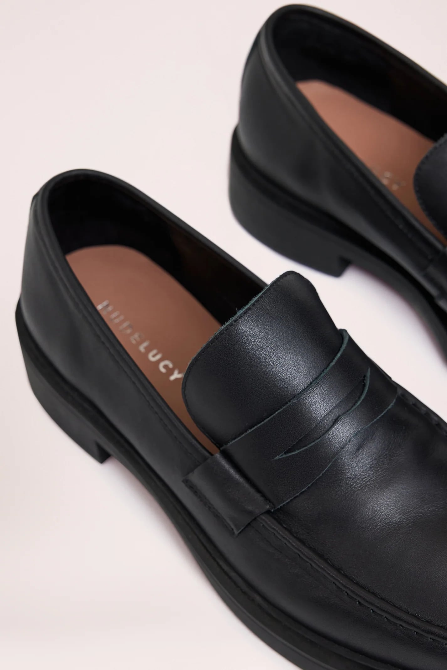NUDE LUCY  - ALLEGRA LEATHER LOAFER - BLACK