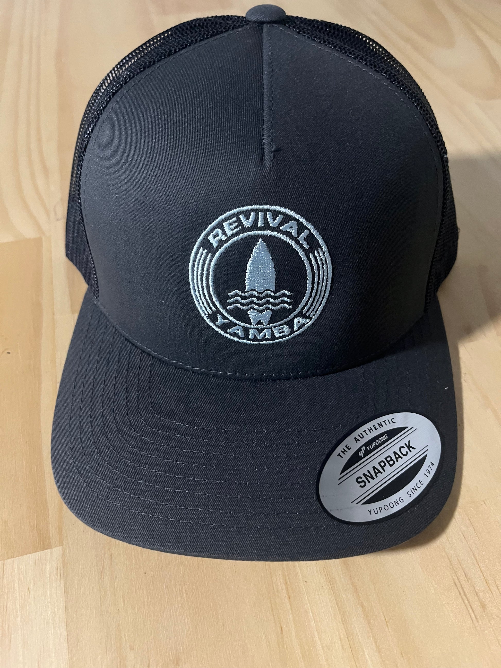 REVIVAL Surf Logo Panel Retro Trucker Cap - Main Image