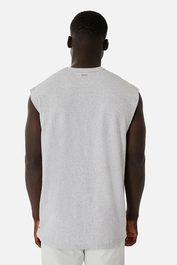 INDUSTIRE - The Del Sur Sleeveless Tee - New Marle Grey