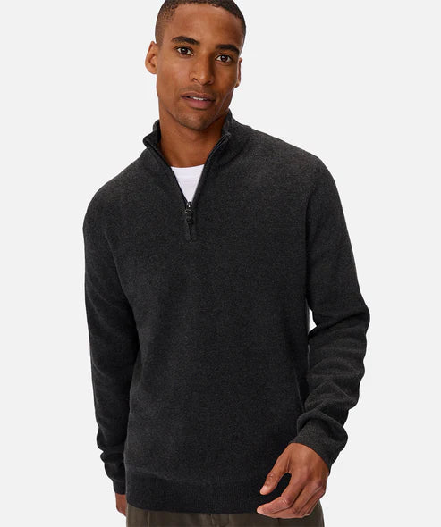 INDUSTRIE - The Lakewood Zip Neck Knit - CHAR 20
