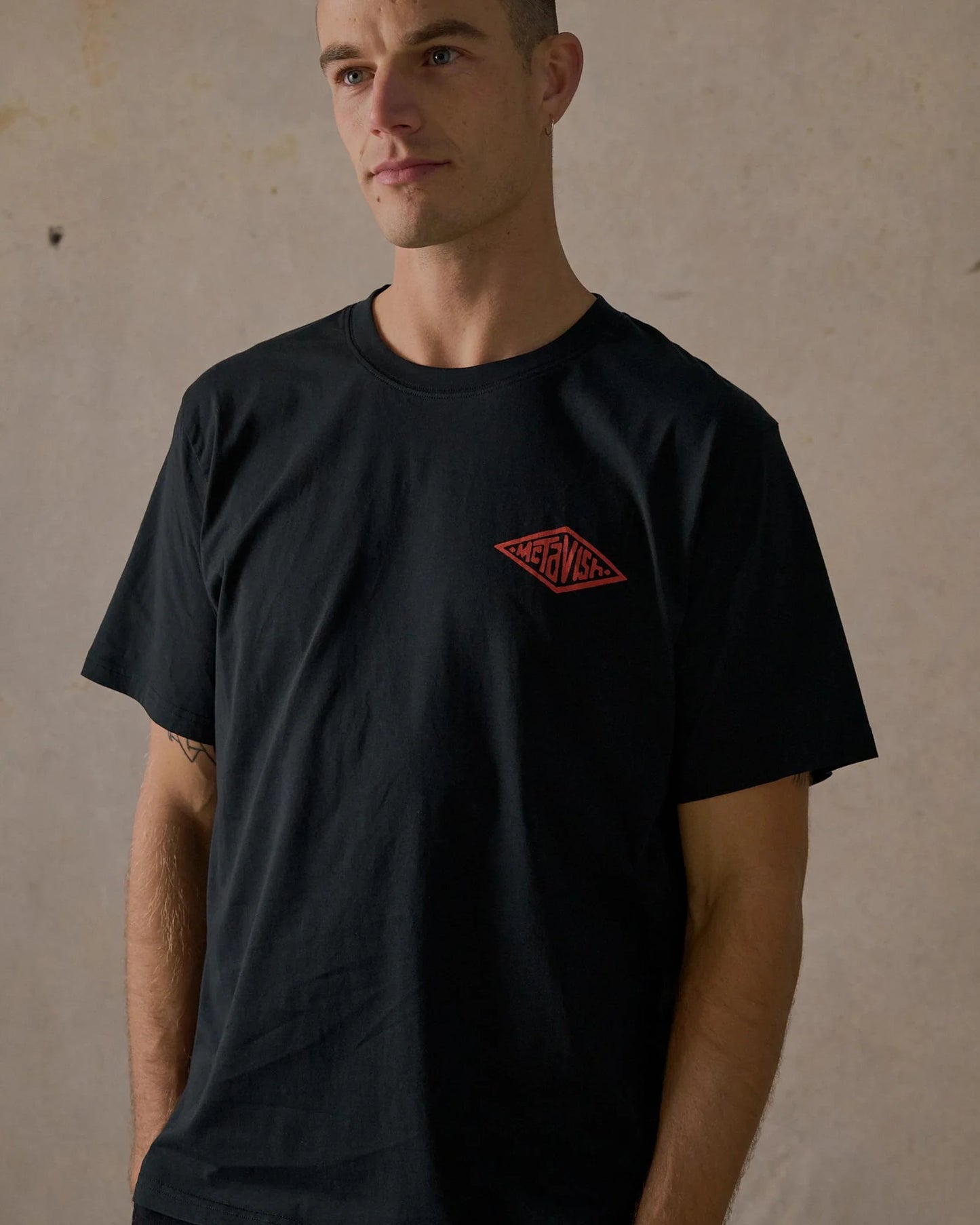 McTAVISH - Diamond Tee - BLACK/RED