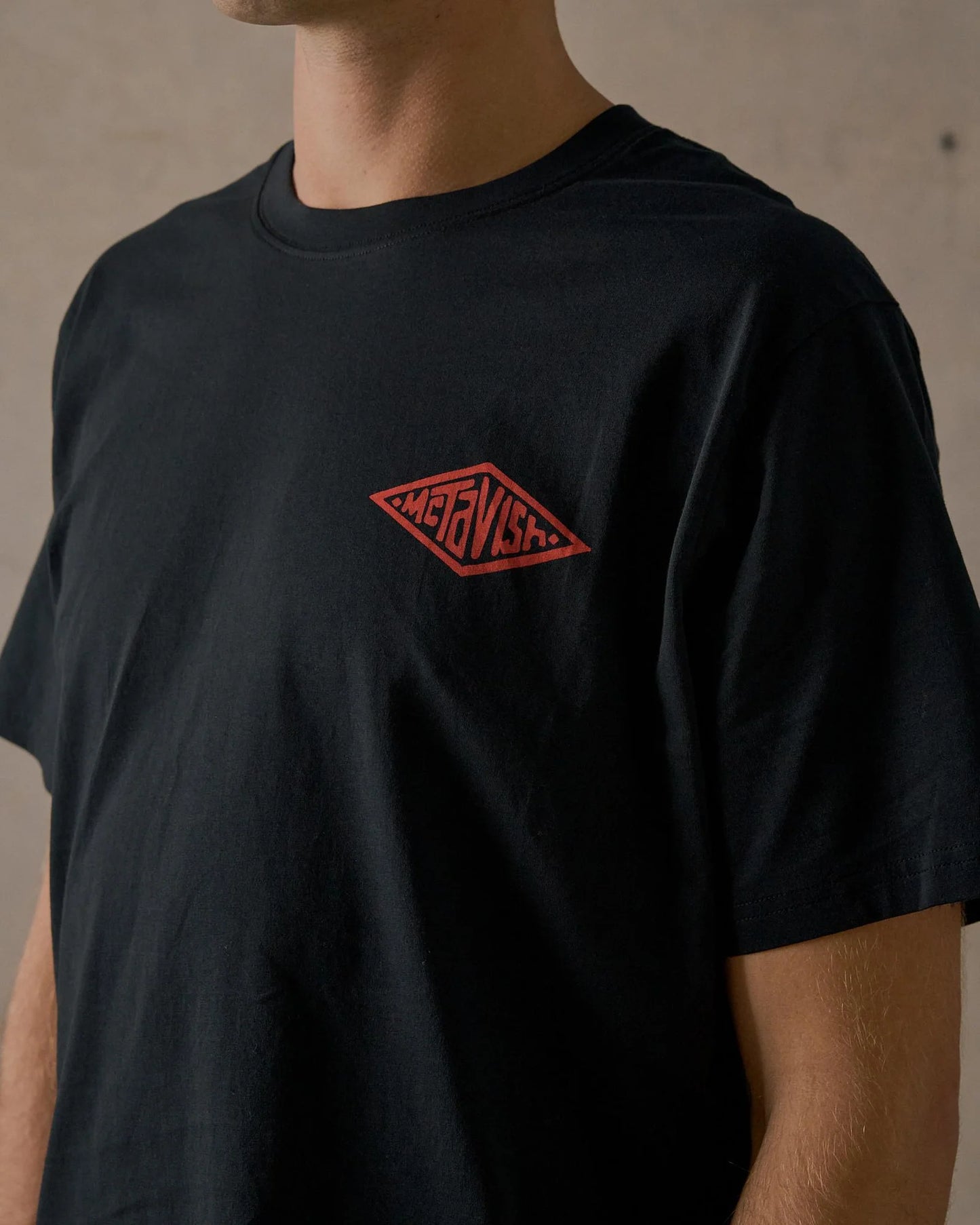 McTAVISH - Diamond Tee - BLACK/RED