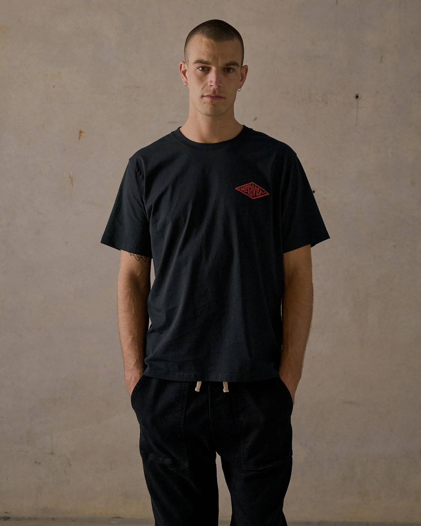McTAVISH - Diamond Tee - BLACK/RED