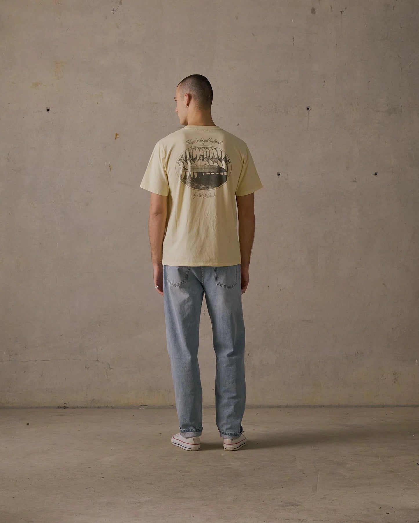 McTAVISH - Fully Hanshaped Tee - LIGHT YELLOW