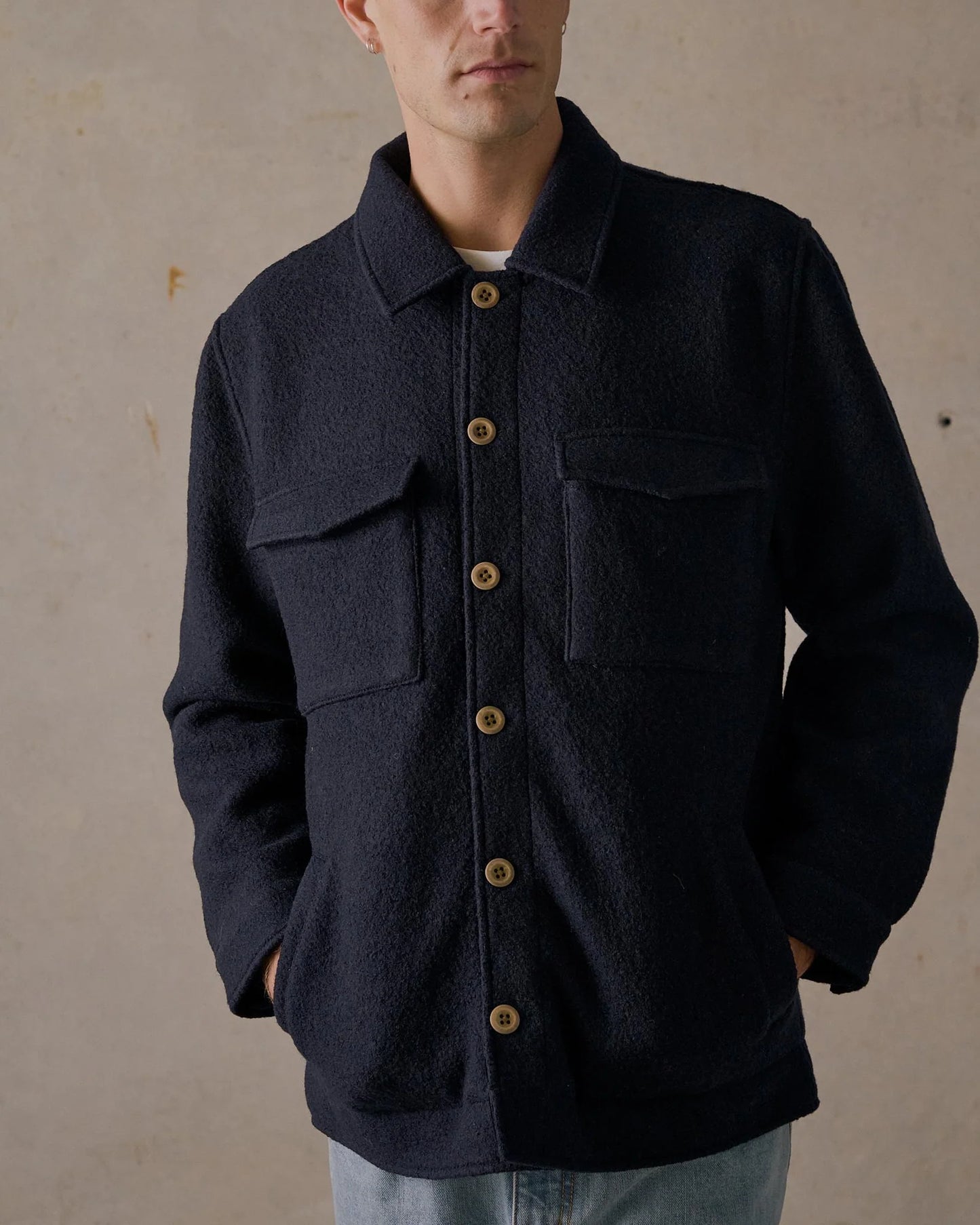 McTAVISH - Wool Jacket - DARK BLUE