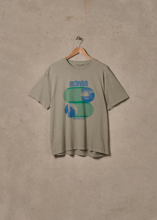 McTAVISH - Waves Tee by Schuyler Beecroft - Light Green