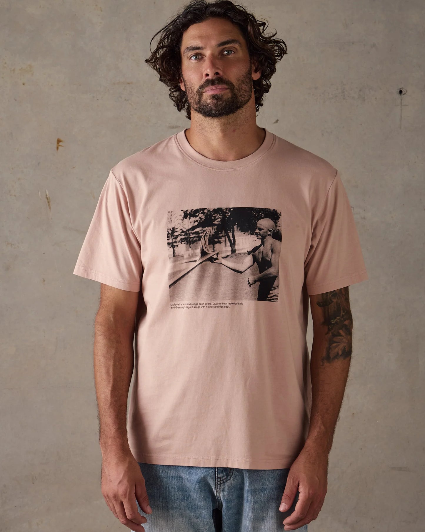 McTAVISH - Skegs Tee - Light Pink