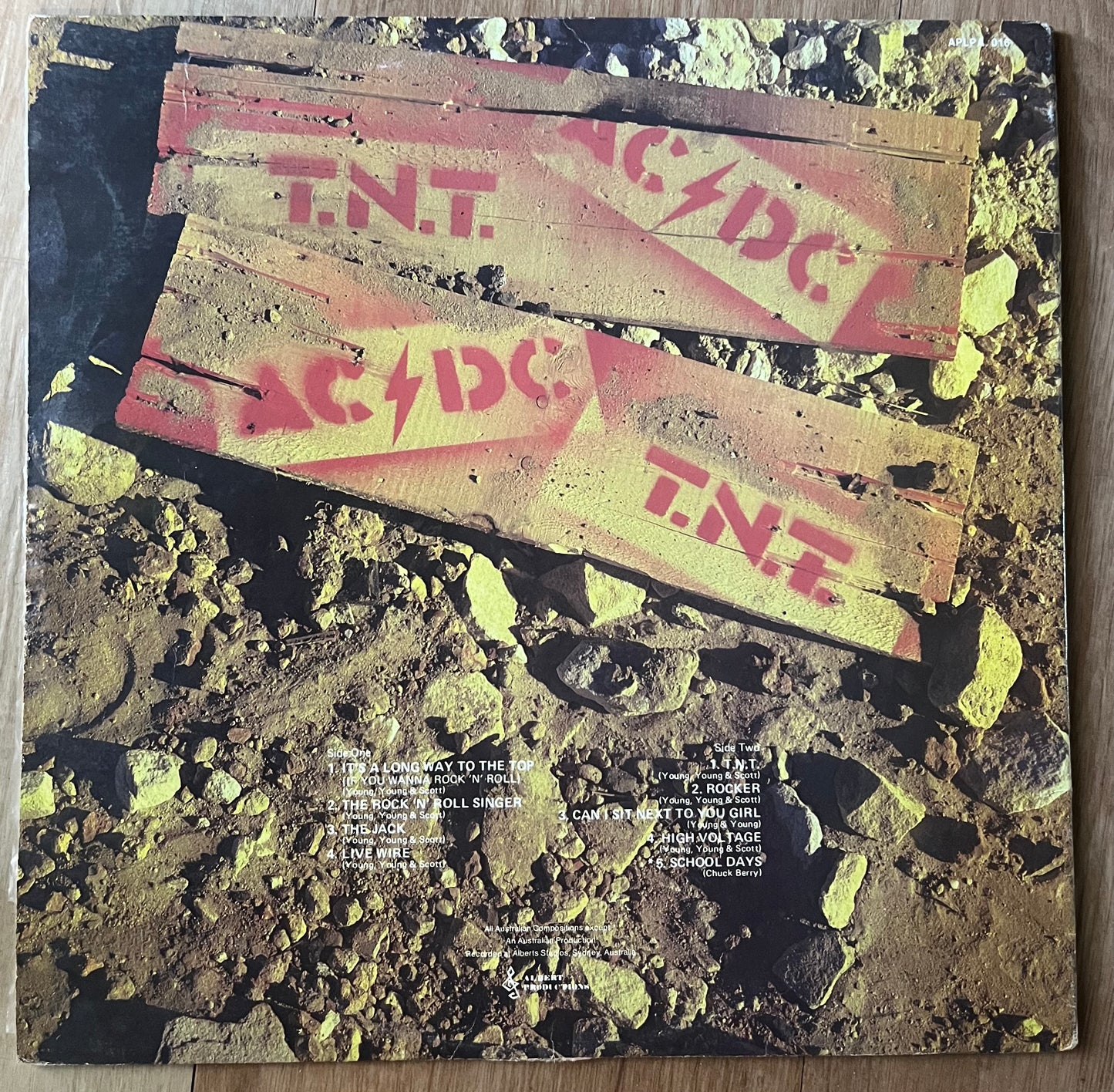AC/DC T.N.T. 1976 Australia - LP Vinyl Record - Albert Blue Roo Label 1st Press