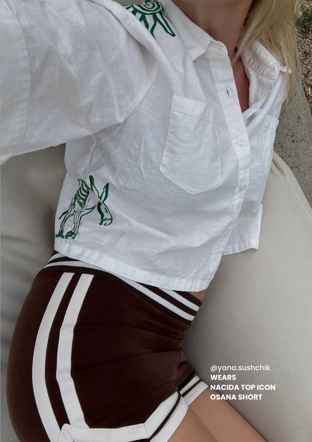 JUAN & ME - Nacida Top Icon - White