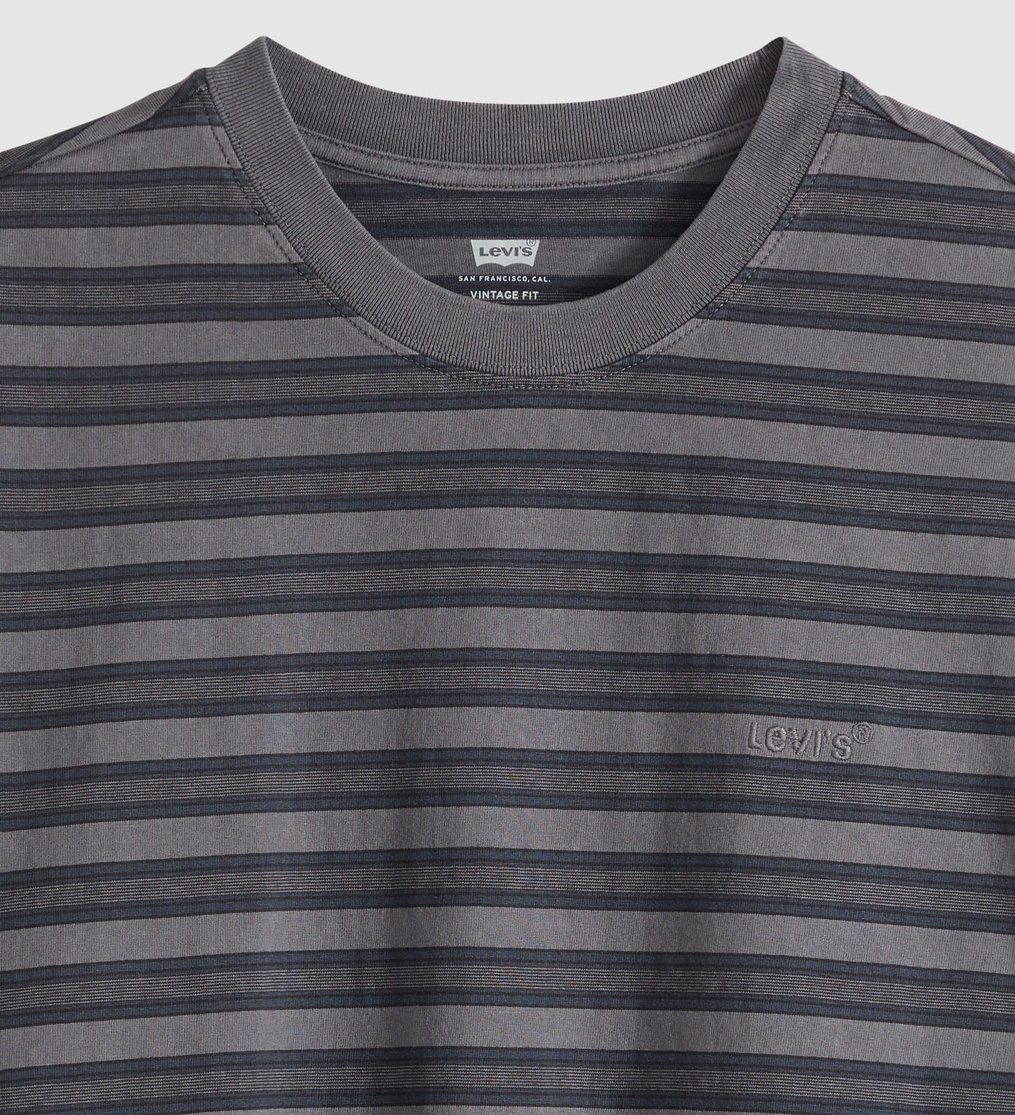 LEVI'S - Red Tab Vintage T-shirt - Rheem Overdye Stripe Smoked Pearl Overdye