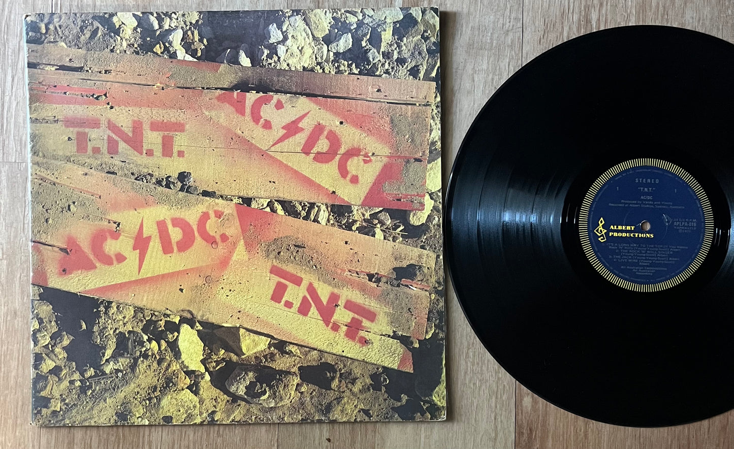 AC/DC T.N.T. 1976 Australia - LP Vinyl Record - Albert Blue Roo Label 1st Press