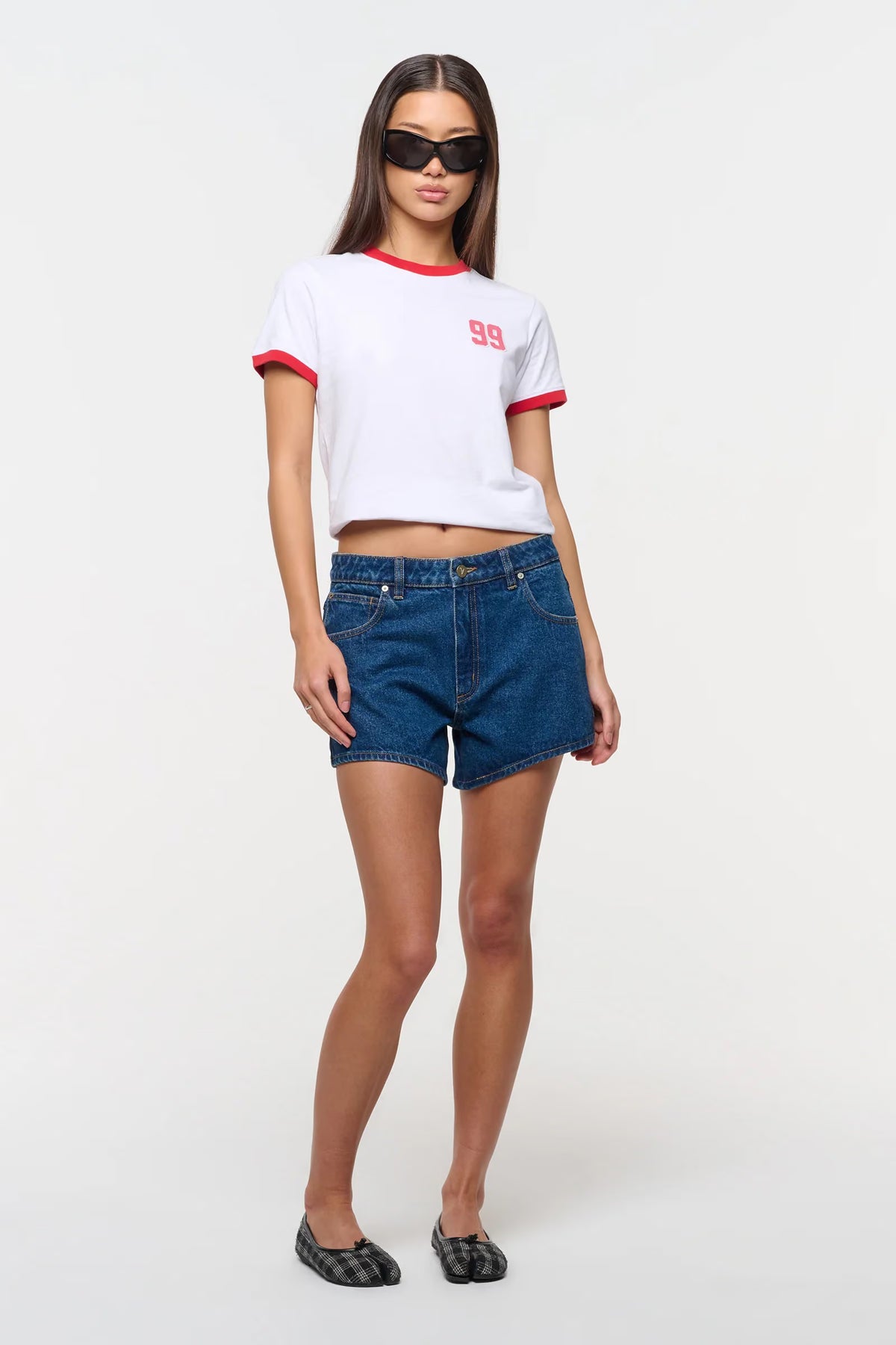 ABRAND - 99 Boyfriend Tee - WHITE