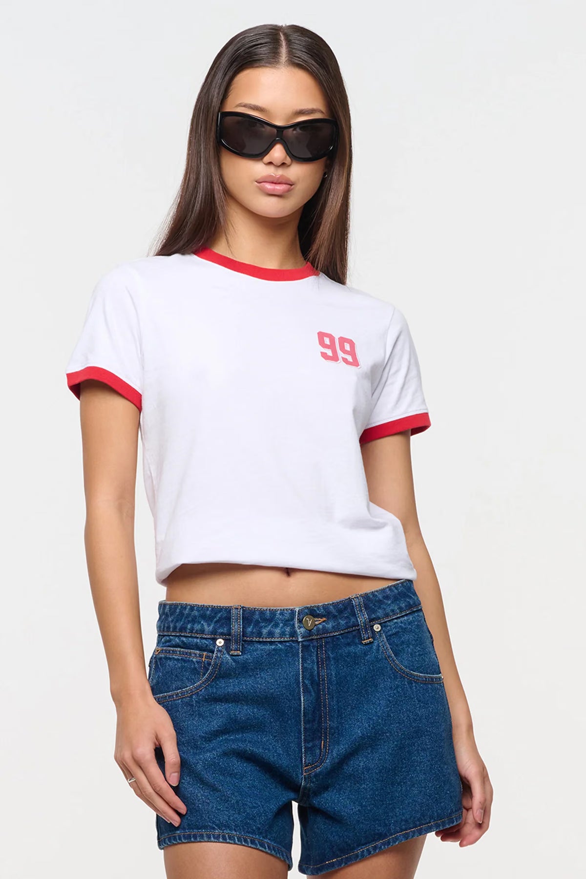 ABRAND - 99 Boyfriend Tee - WHITE