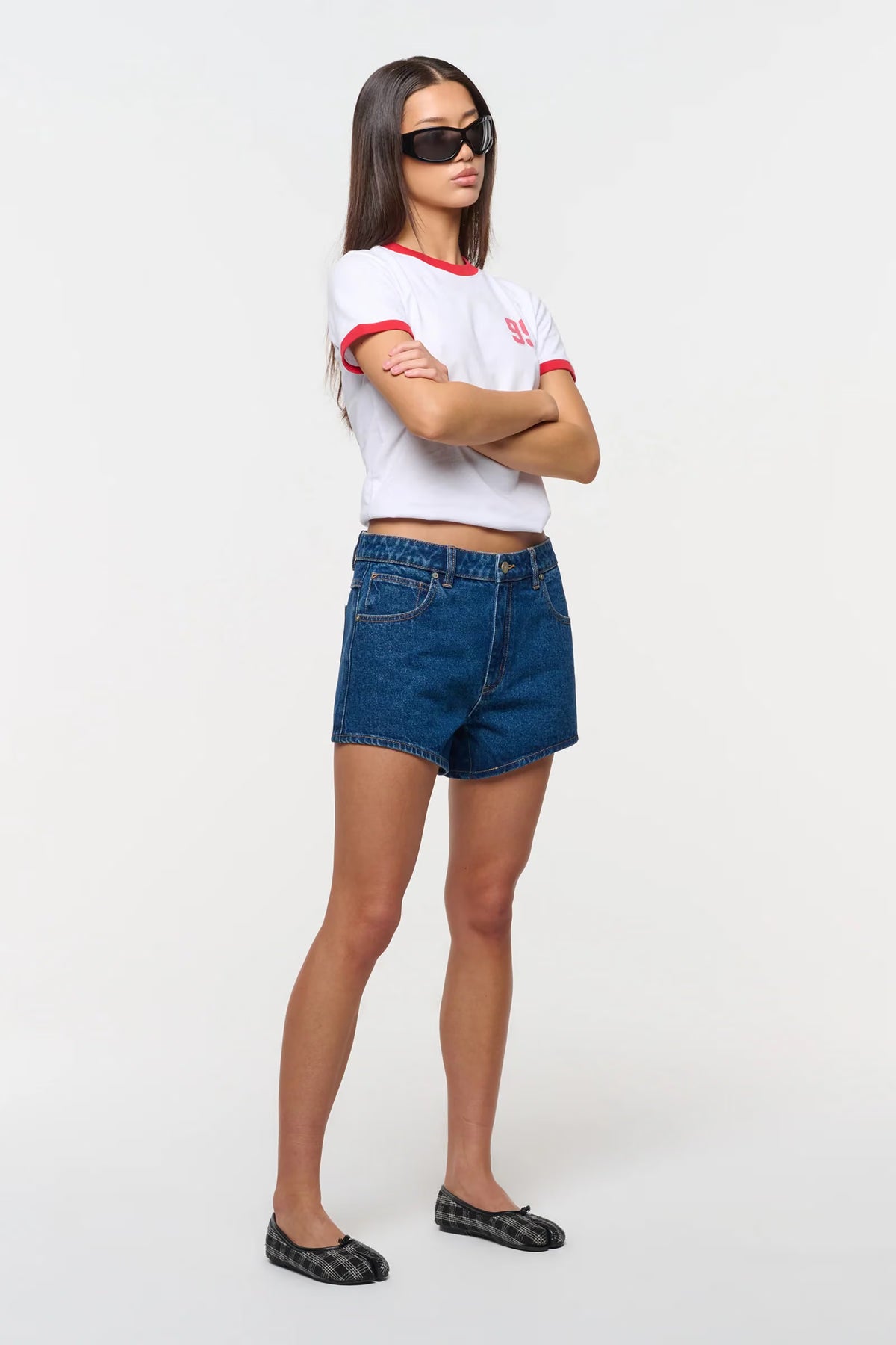 ABRAND - 99 Boyfriend Tee - WHITE
