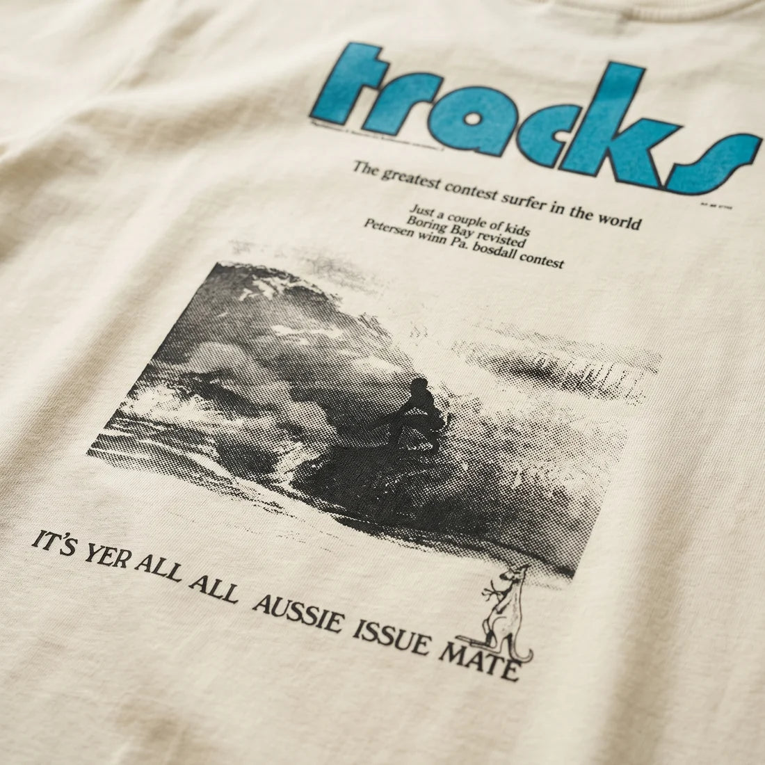 TRACKS - Aussie Aussie August 1975 Tee - PARCHMENT