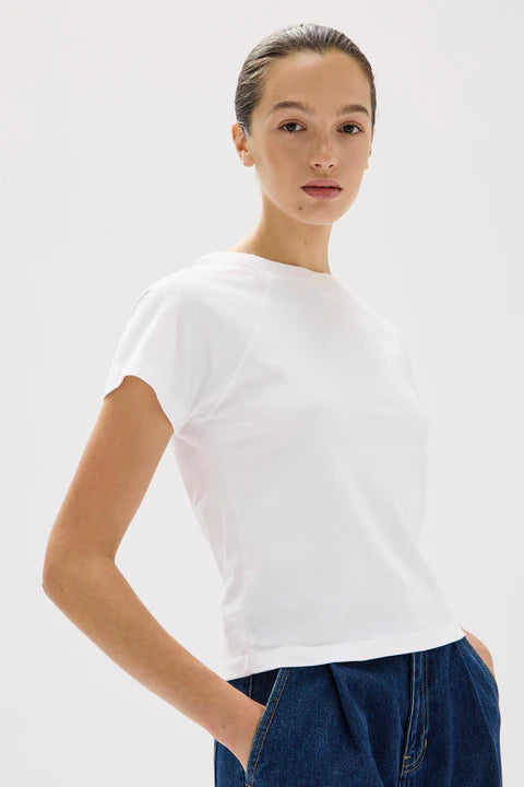 ASSEMBLY LABEL - Avery Short Sleeve Tee - WHITE