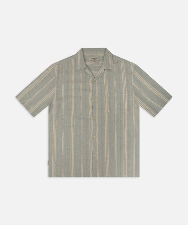 INDUSTRIE - The Rivetta Short Sleeve Shirt - Sky / White