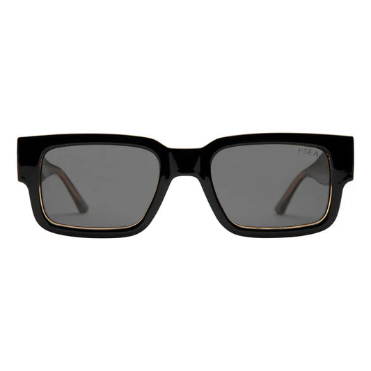 I-SEA EYEWEAR - COLE   HOUSHMAND - BLACK LEOPARD / SMOKE POLARISED LENS