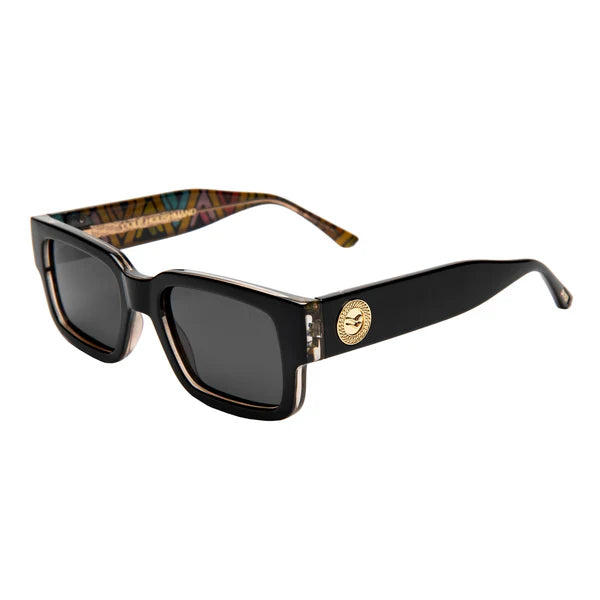 I-SEA EYEWEAR - COLE   HOUSHMAND - BLACK LEOPARD / SMOKE POLARISED LENS