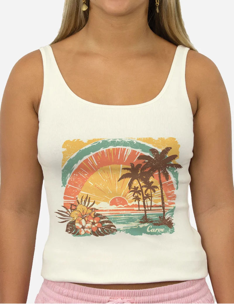 CARVE - Gone Tropo Women's Tank - BUTTER