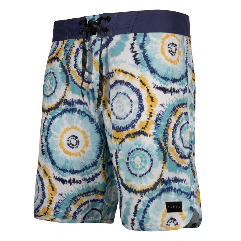 CARVE -Vortex Mens Flat Waist Boardshorts - BLUE/NAVY