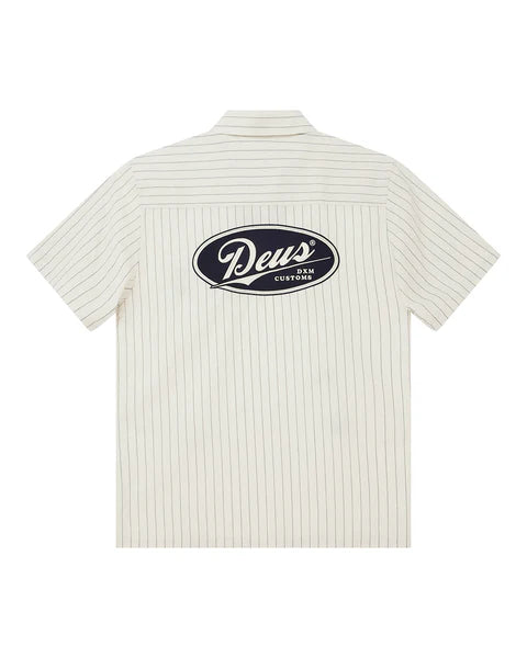 DEUS - Forecourt Stripe Shirt - Dirty White