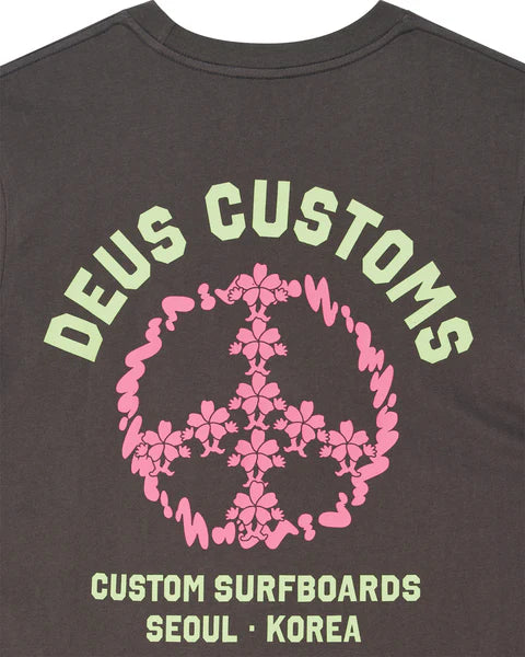 DEUS - Fancey Pansy Tee - ANTHRASITE