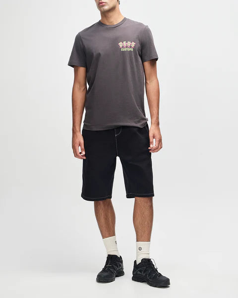 DEUS - Fancey Pansy Tee - ANTHRASITE