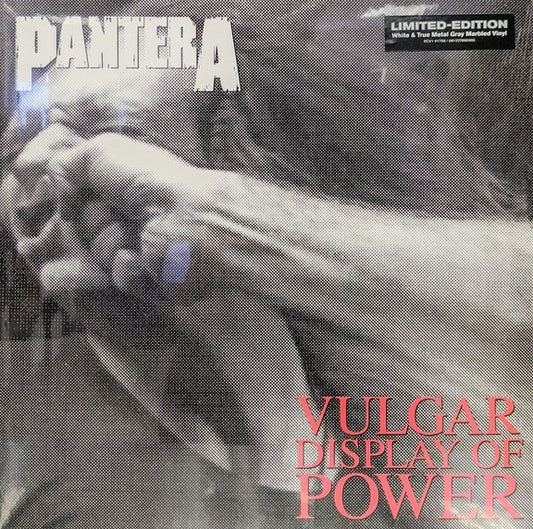 PANTERA VULGAR DISPLAY OF POWER GREY MARBLED VINYL LP NEW