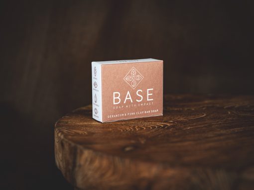 BASE SOAP - Bar Soap Geranium & Pink Clay