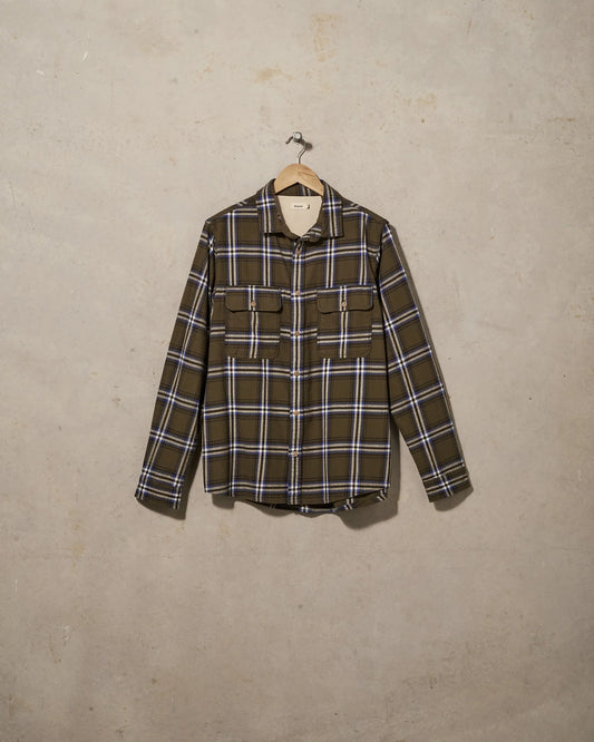 McTAVISH -Twin Pocket Flannel Shirt Green Multi