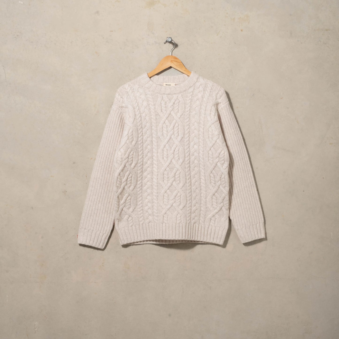 McTAVISH - Celtic Merino Knit - CHALK