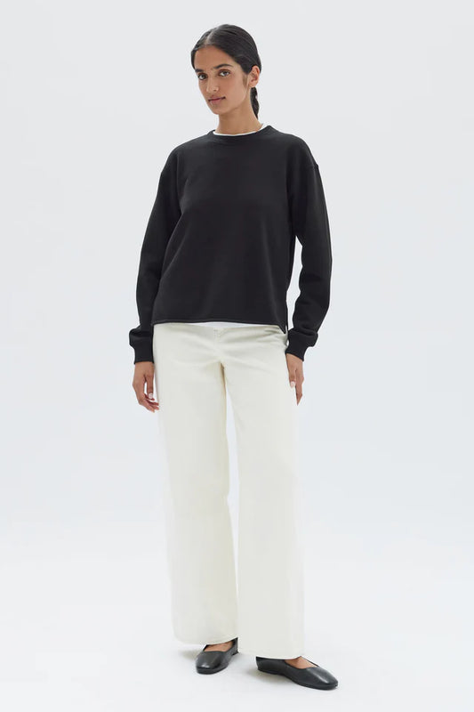 ASSEMBLY LABEL - Dash Cotton Fleece Crew - BLACK