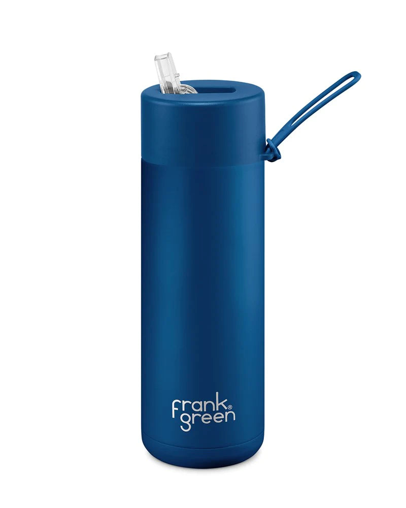 FRANK GREEN - Straw Lid Ceramic Reusable Bottle 20oz /595ml