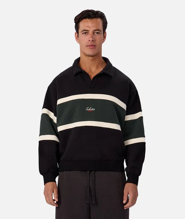 INDUSTRIE - The Eastbourne Track Top - BLACK COMBO