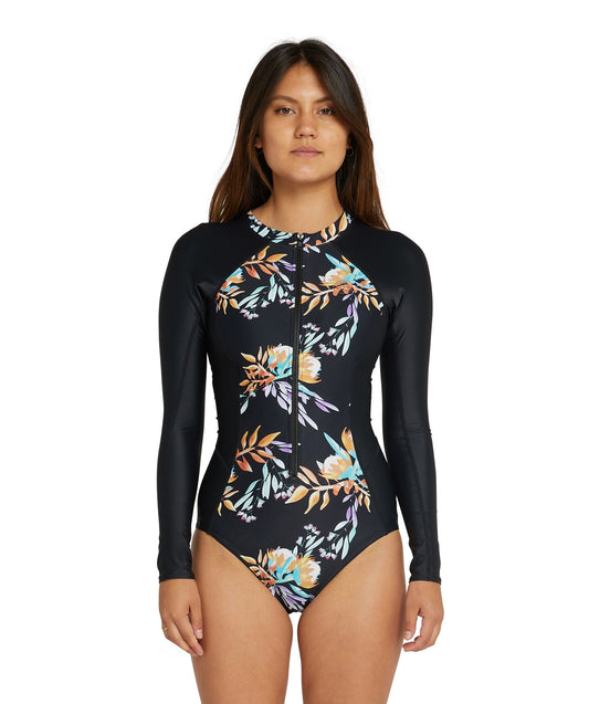 O'NEILL - Bahia Lycra FZ LS Surfsuit - AUST/BLACK