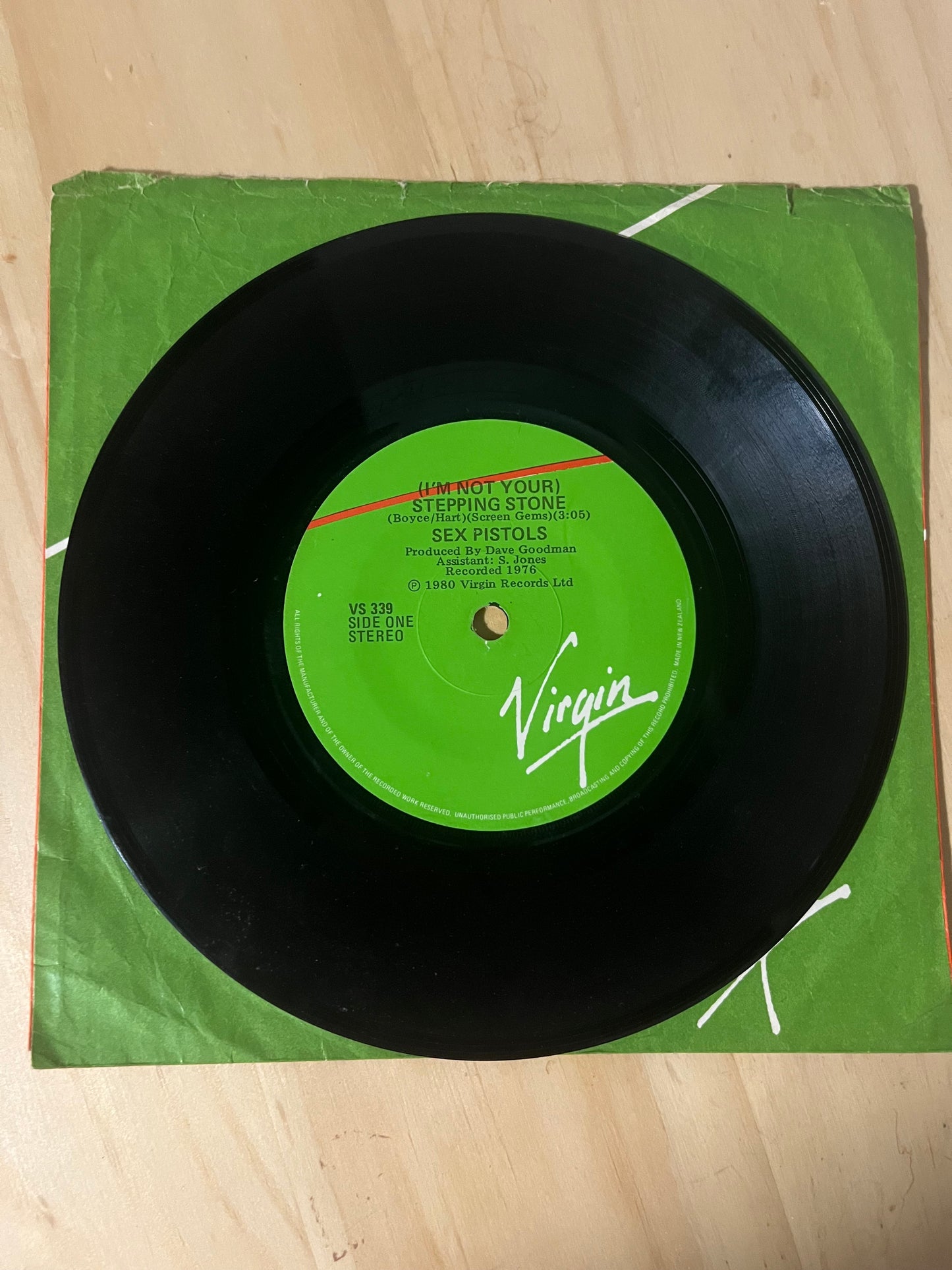 SEX PISTOLS Stepping Stone Rare 7” New Zealand 1980 Virgin VS339