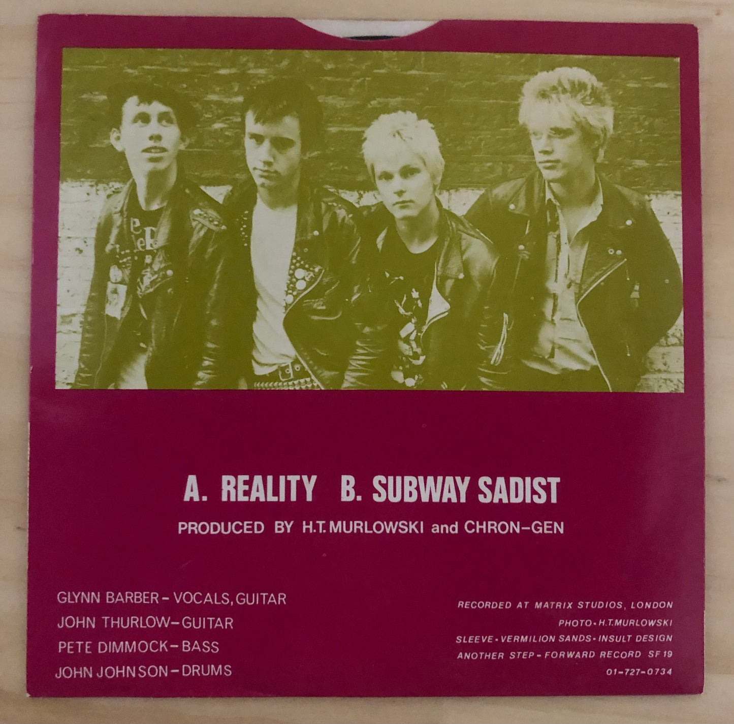 CHRON GEN REALITY UK 1981 7" P/S RARE ORIG PUNK STEP FORWARD RECORDS NM