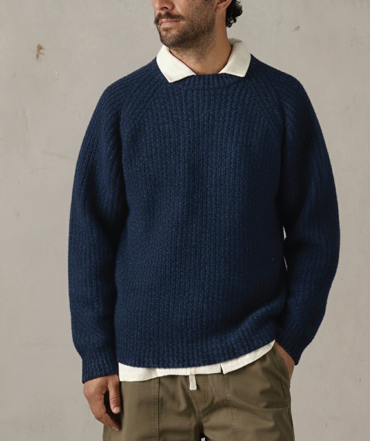 McTAVISH - Fisherman Knit Dark Blue