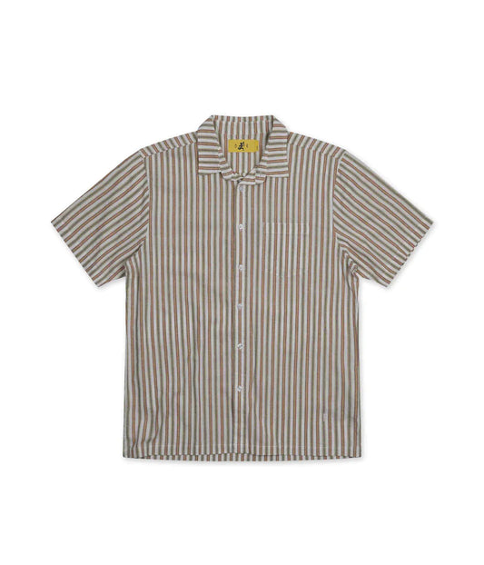 FORMER - Reynolds Striped SS Shirt - OCHRE