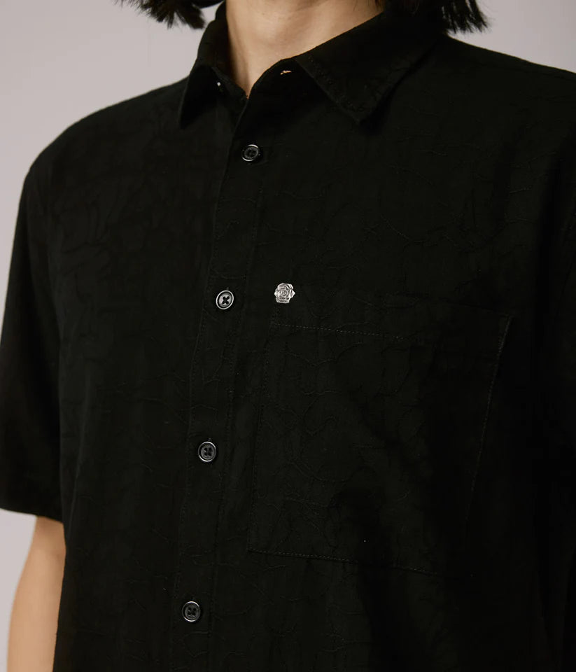 FORMER - Vivian  Vine S/S  Shirt -  BLACK