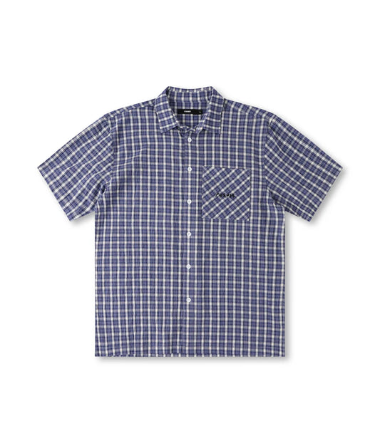 FORMER - MANNERS CHECK SS SHIRT // VINTAGE NAVY