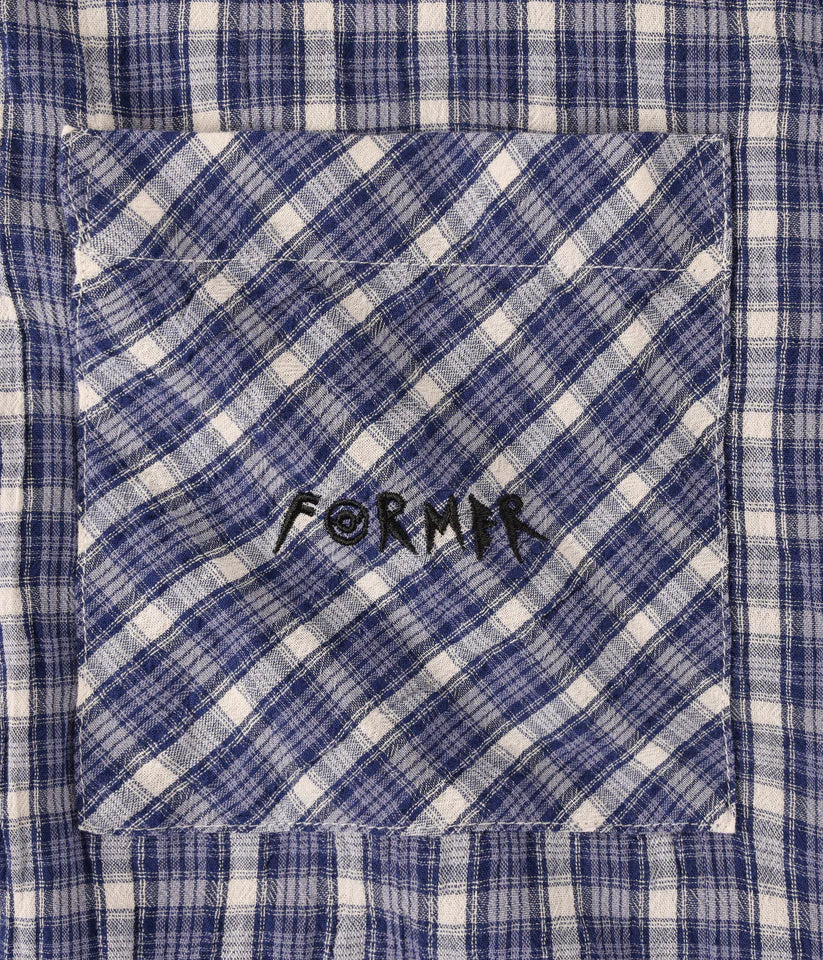FORMER - MANNERS CHECK SS SHIRT // VINTAGE NAVY
