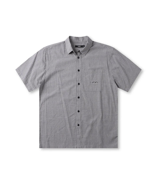 FORMER -  VIVIAN CHECK SS SHIRT // BLACK