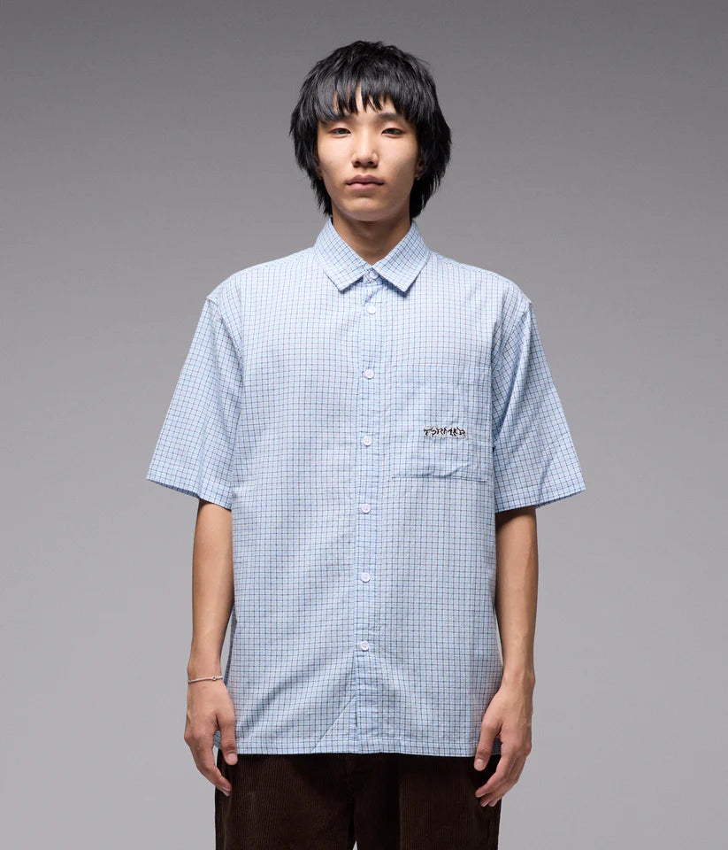 FORMER - Vivian Check SS Shirt - Blue