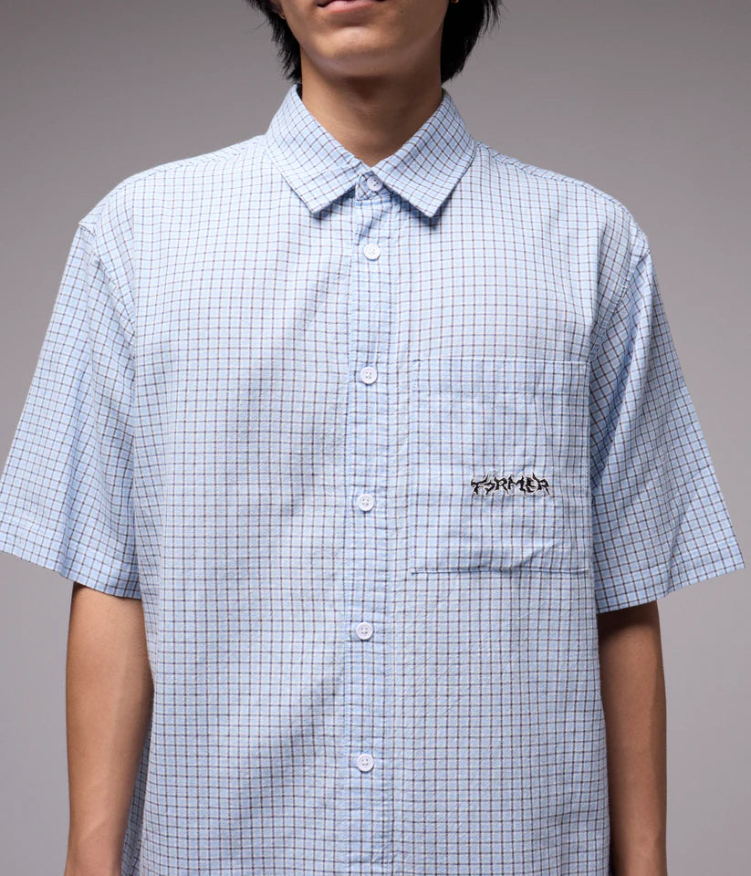 FORMER - Vivian Check SS Shirt - Blue